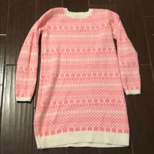 Neon Pink Gap Tunic Sweater